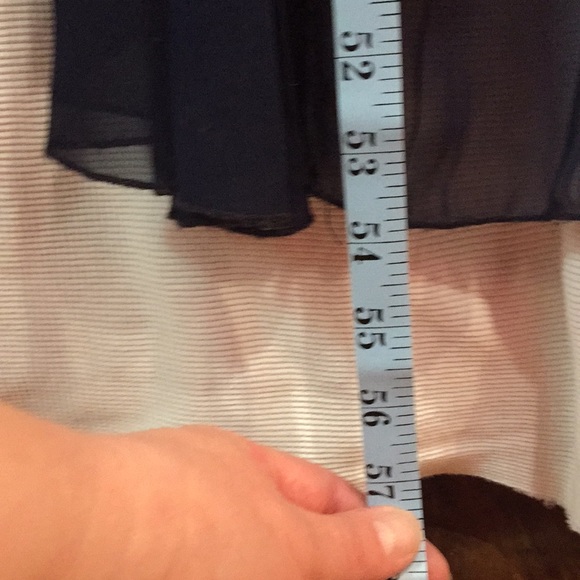 Strapless sequin pleated hi lo prom bridesmaid - Picture 6 of 7